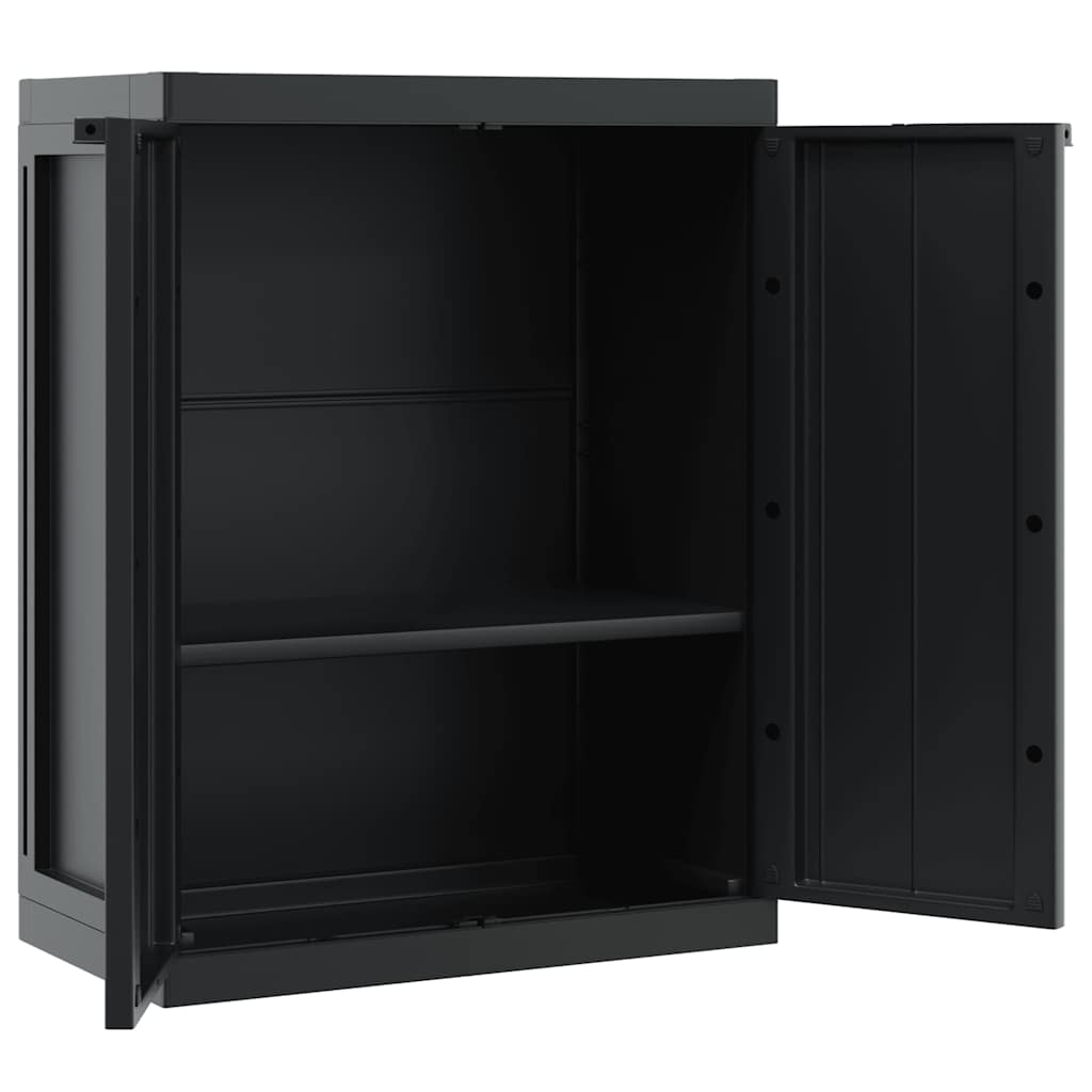 Lauko spintelė daiktams, juodos spalvos, 65x37x85cm, PP