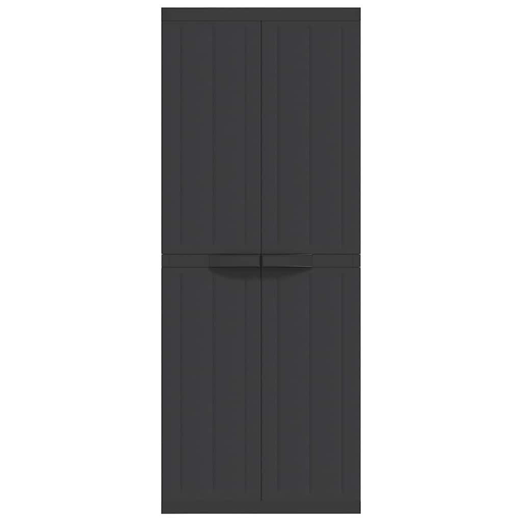 Lauko spintelė daiktams, juodos spalvos, 65x37x165cm, PP
