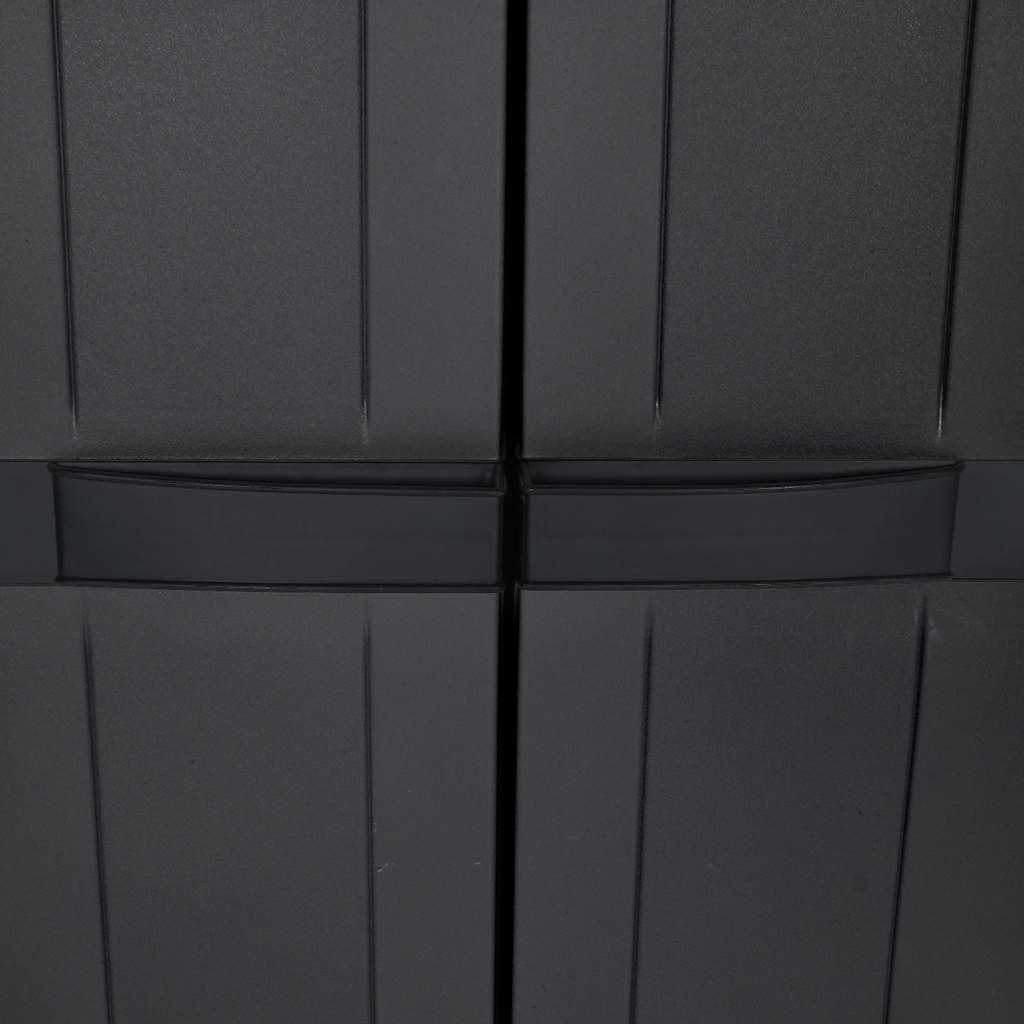 Lauko spintelė daiktams, juodos spalvos, 65x37x165cm, PP