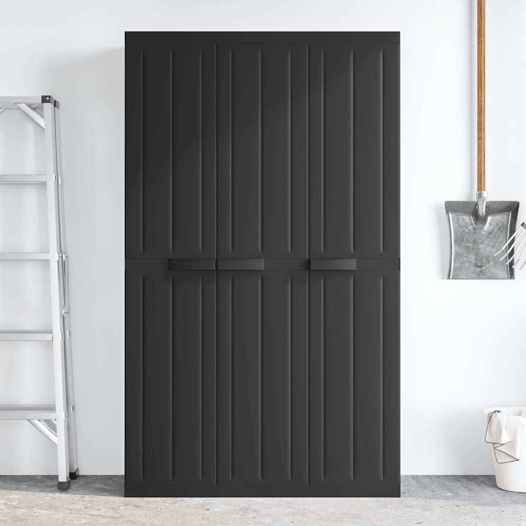 Lauko spintelė daiktams, juodos spalvos, 97x37x165cm, PP