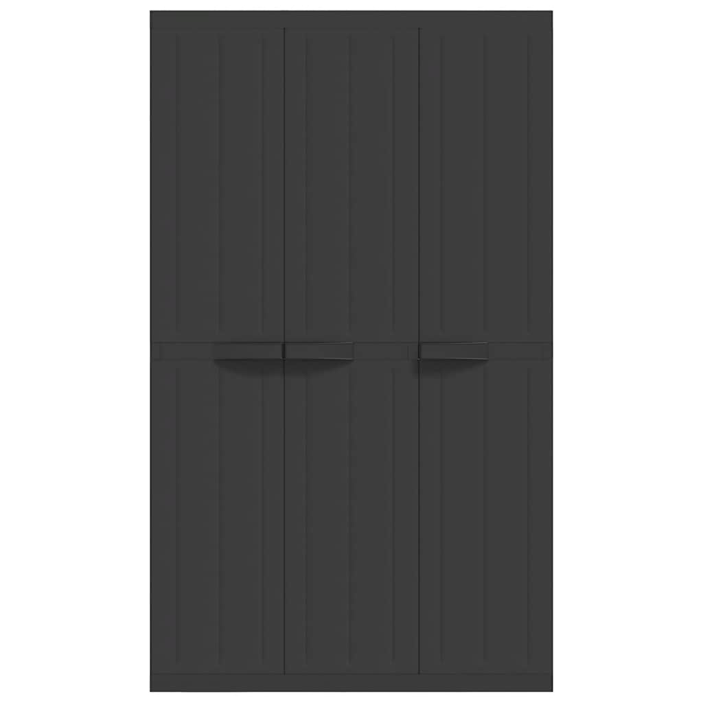 Lauko spintelė daiktams, juodos spalvos, 97x37x165cm, PP