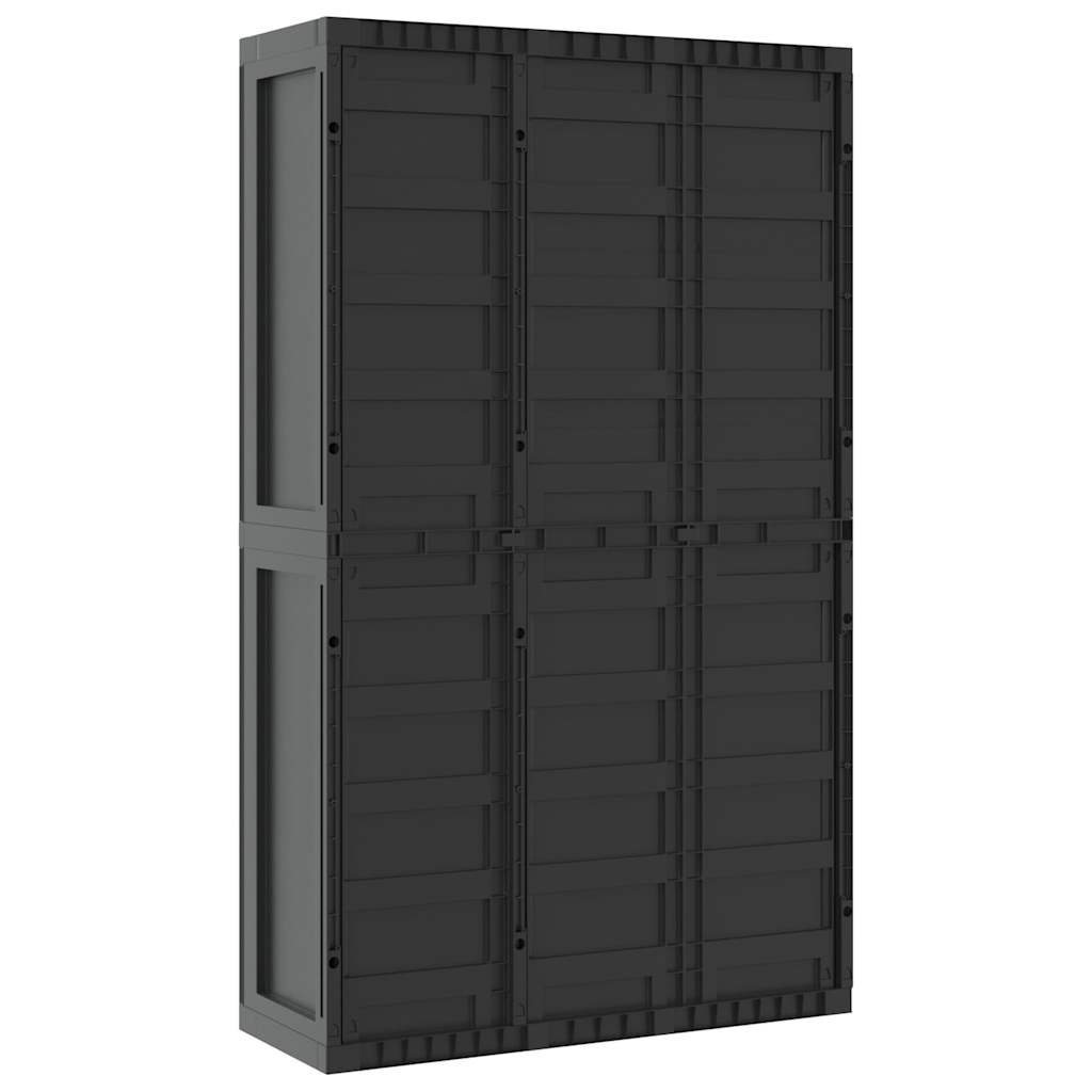 Lauko spintelė daiktams, juodos spalvos, 97x37x165cm, PP