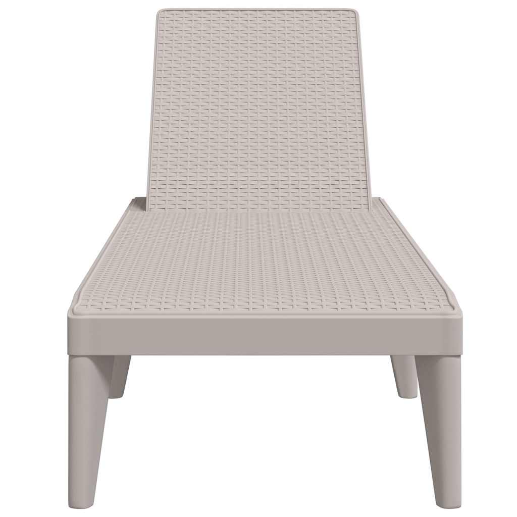 Sun lounger, cappuccino, 186x60x29cm, PP