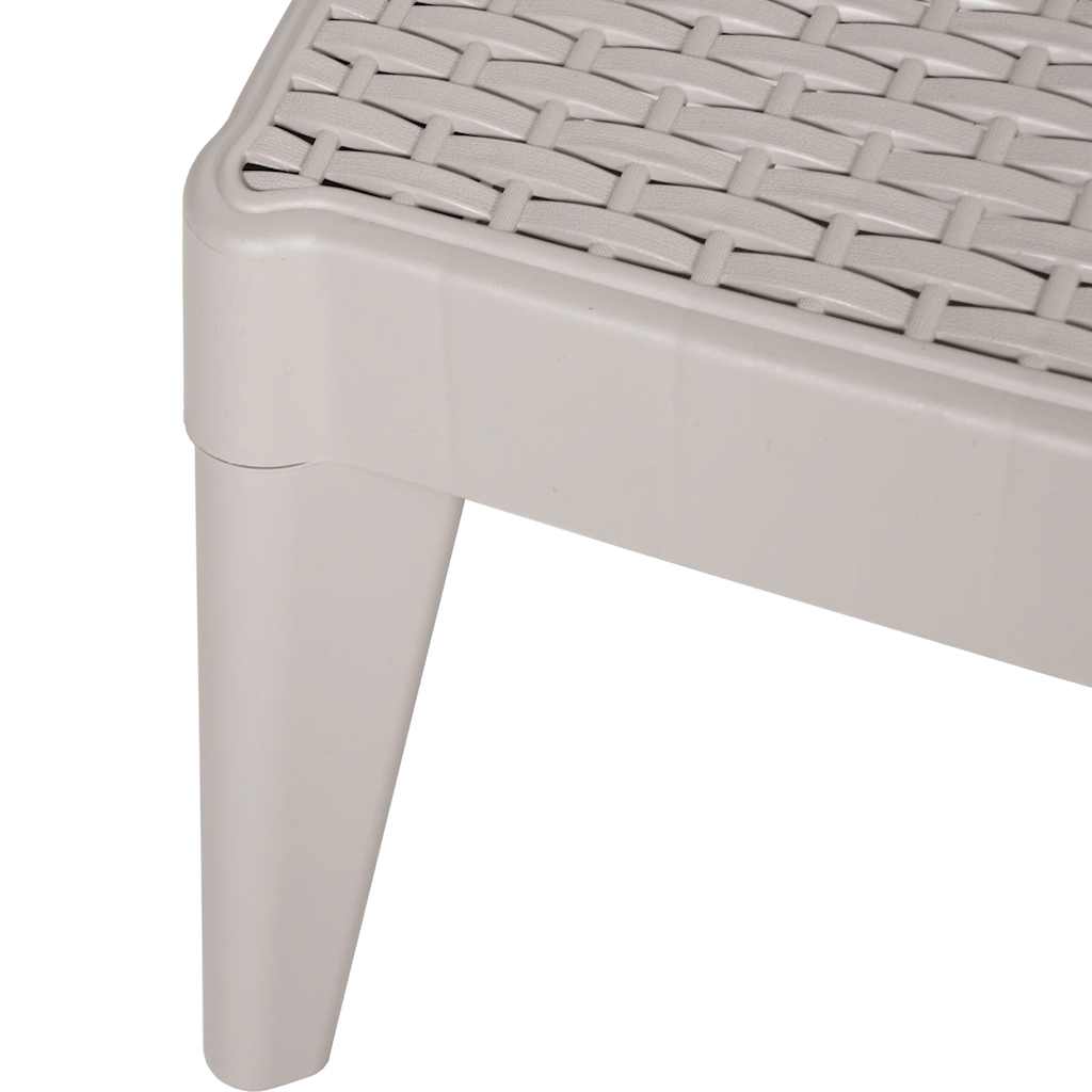 Sun lounger, cappuccino, 186x60x29cm, PP