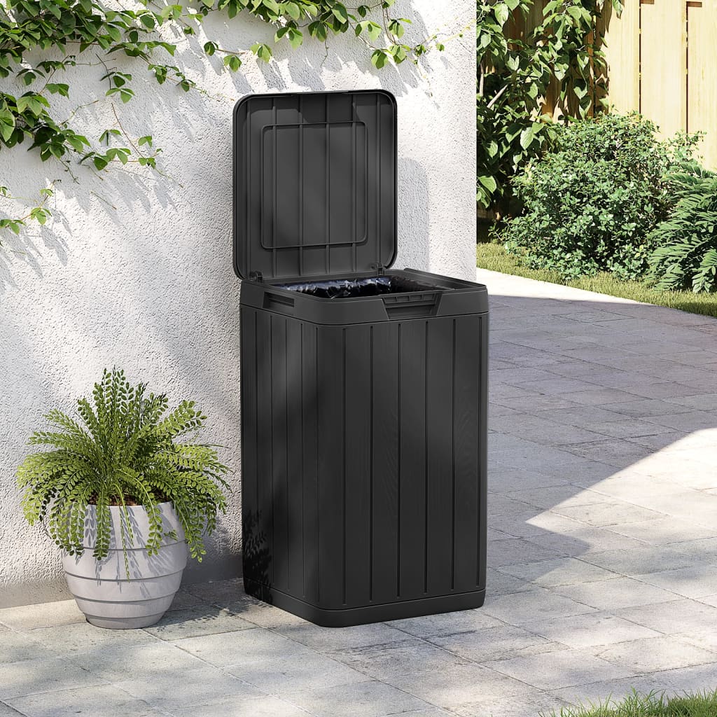 Outdoor bin, anthracite, 38x38x65cm, PP