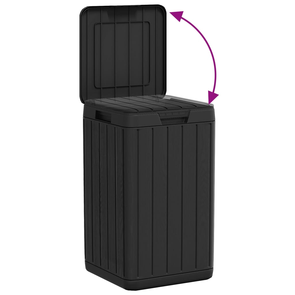Outdoor bin, anthracite, 38x38x65cm, PP
