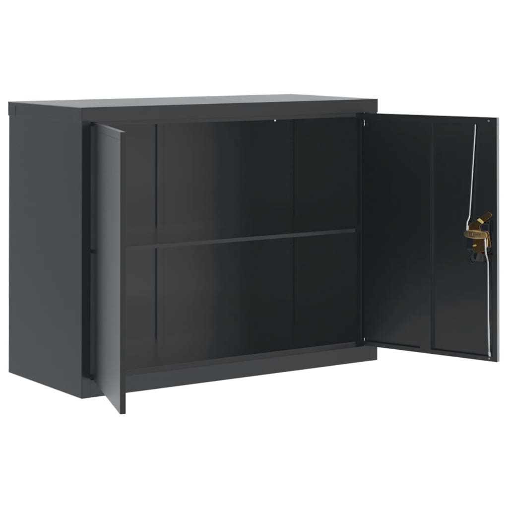 Filing cabinet, anthracite, 90x40x70cm, steel