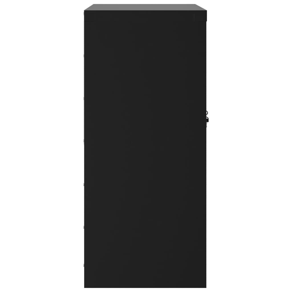 Document cabinet, black, 79x40x90cm, steel
