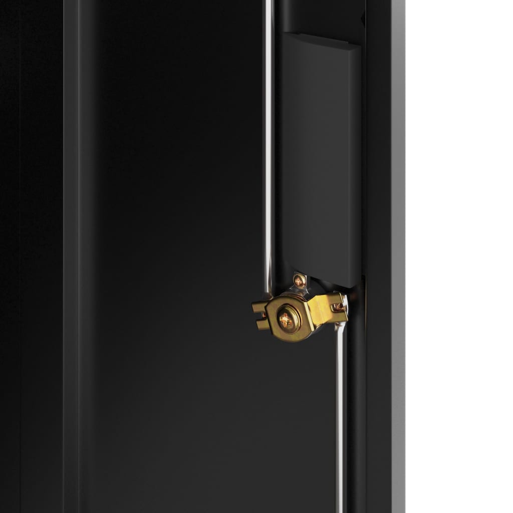 Document cabinet, black, 79x40x90cm, steel