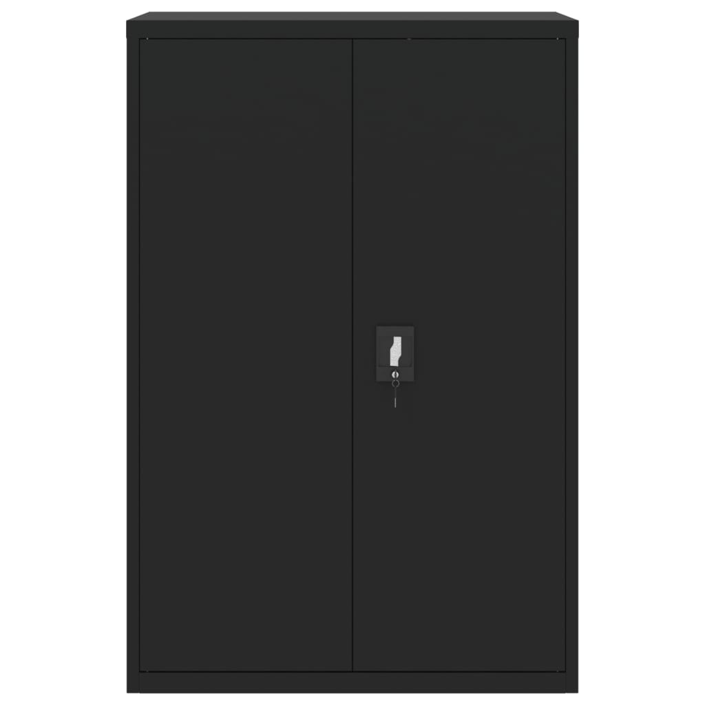 Document cabinet, black, 90x40x140cm, steel