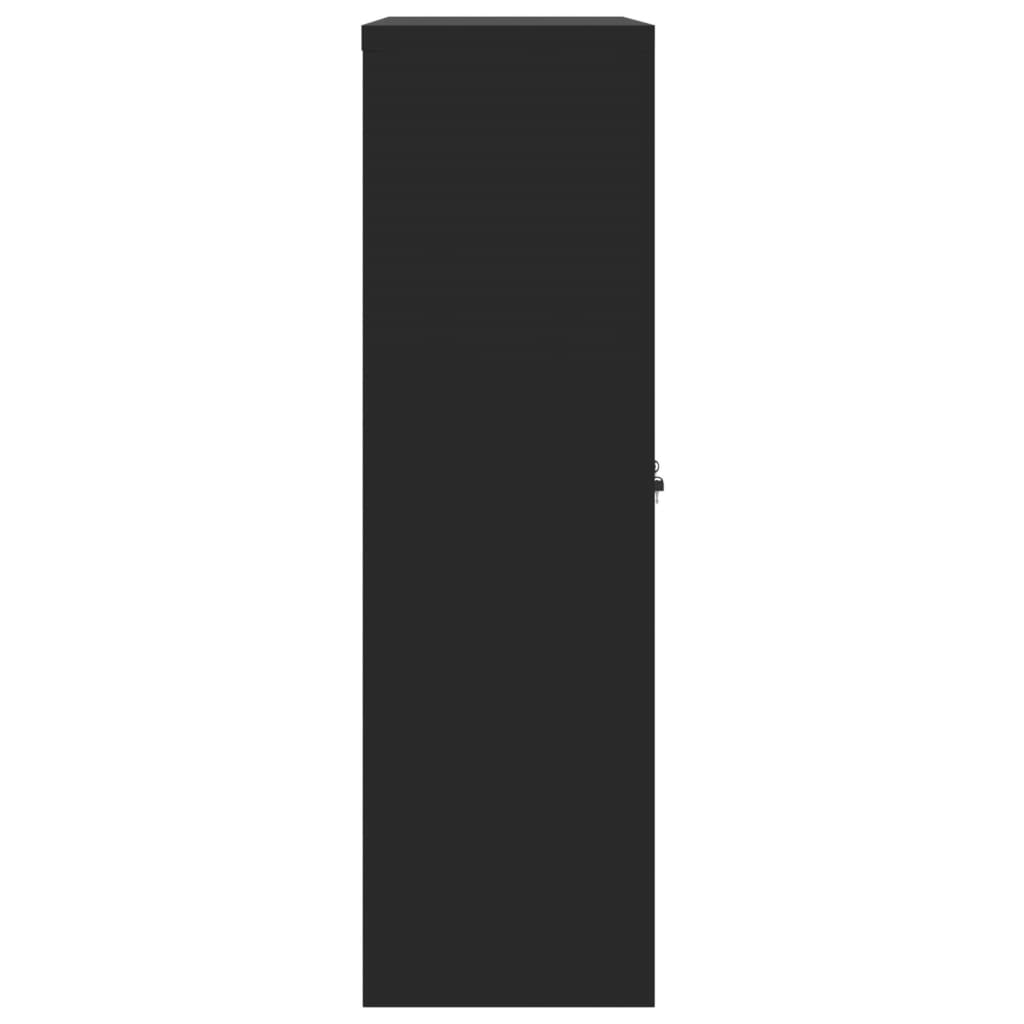 Document cabinet, black, 90x40x140cm, steel
