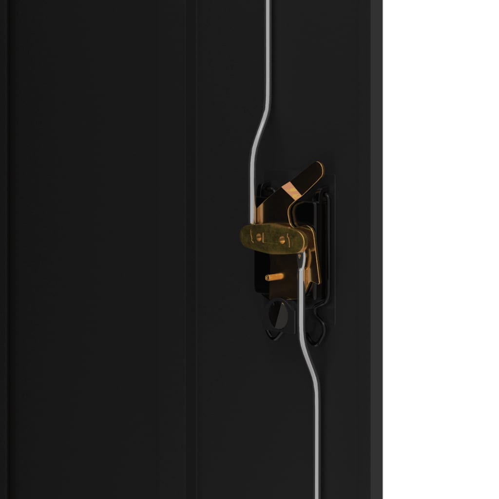 Document cabinet, black, 90x40x140cm, steel