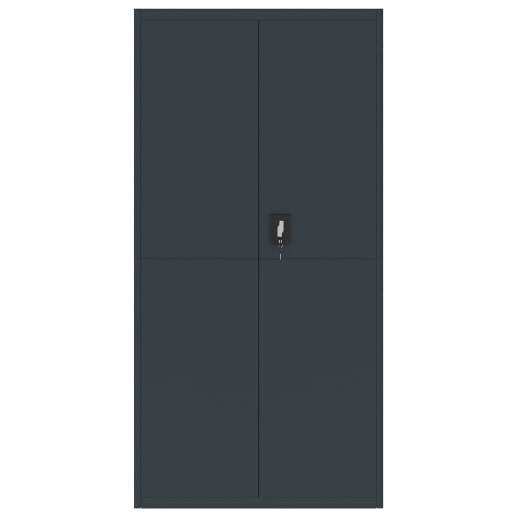 Filing cabinet, anthracite, 90x40x180cm, steel