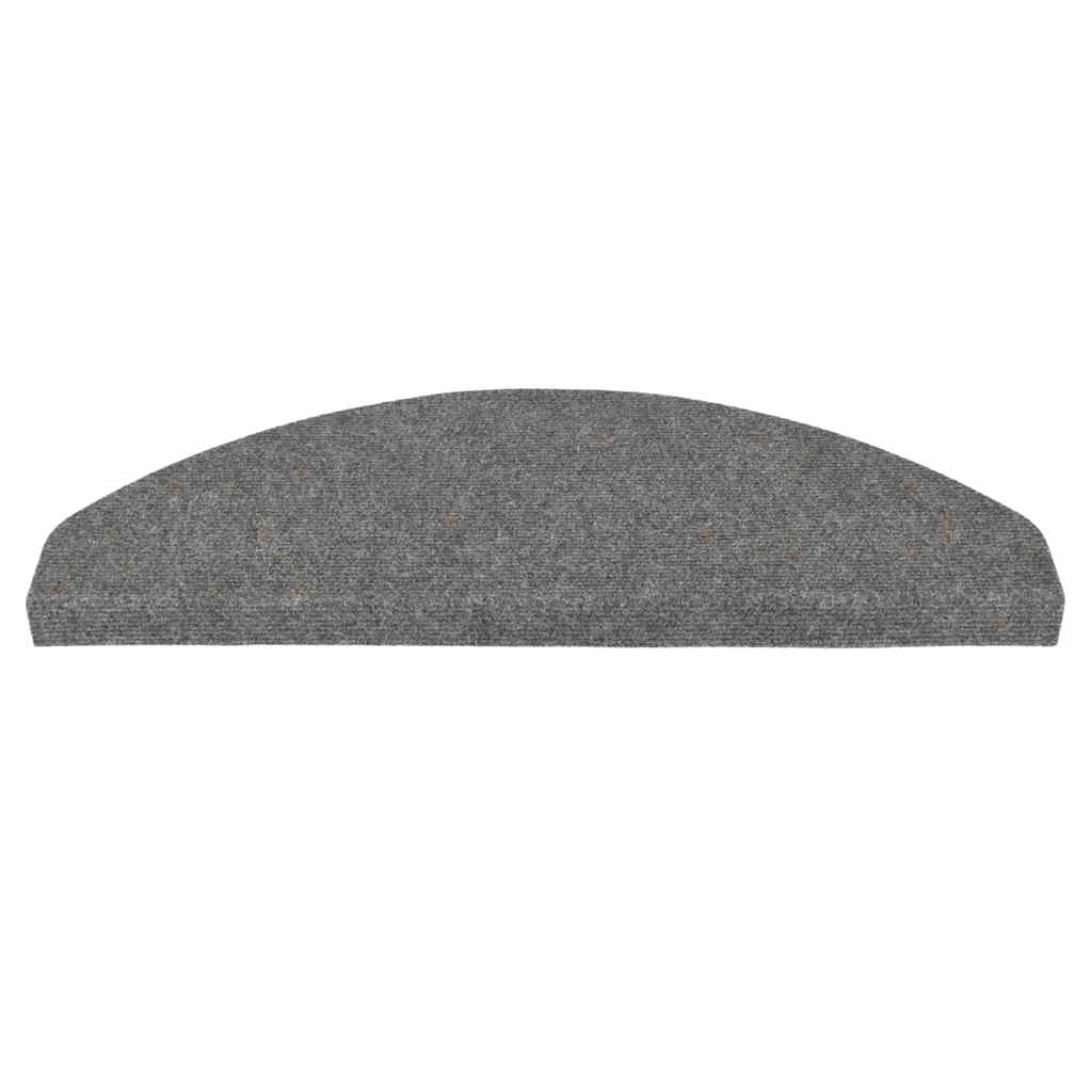 Lipnūs laiptų kilimėliai, 10vnt., pilki, 65x22,5x3,5cm