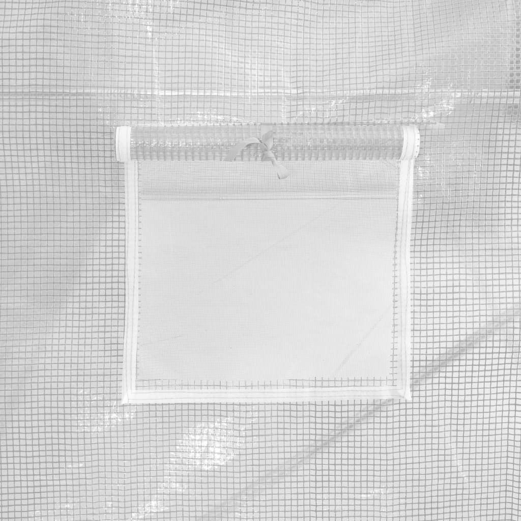 Šiltnamis su plieno rėmu, baltos spalvos, 24x2x2m, 48m²