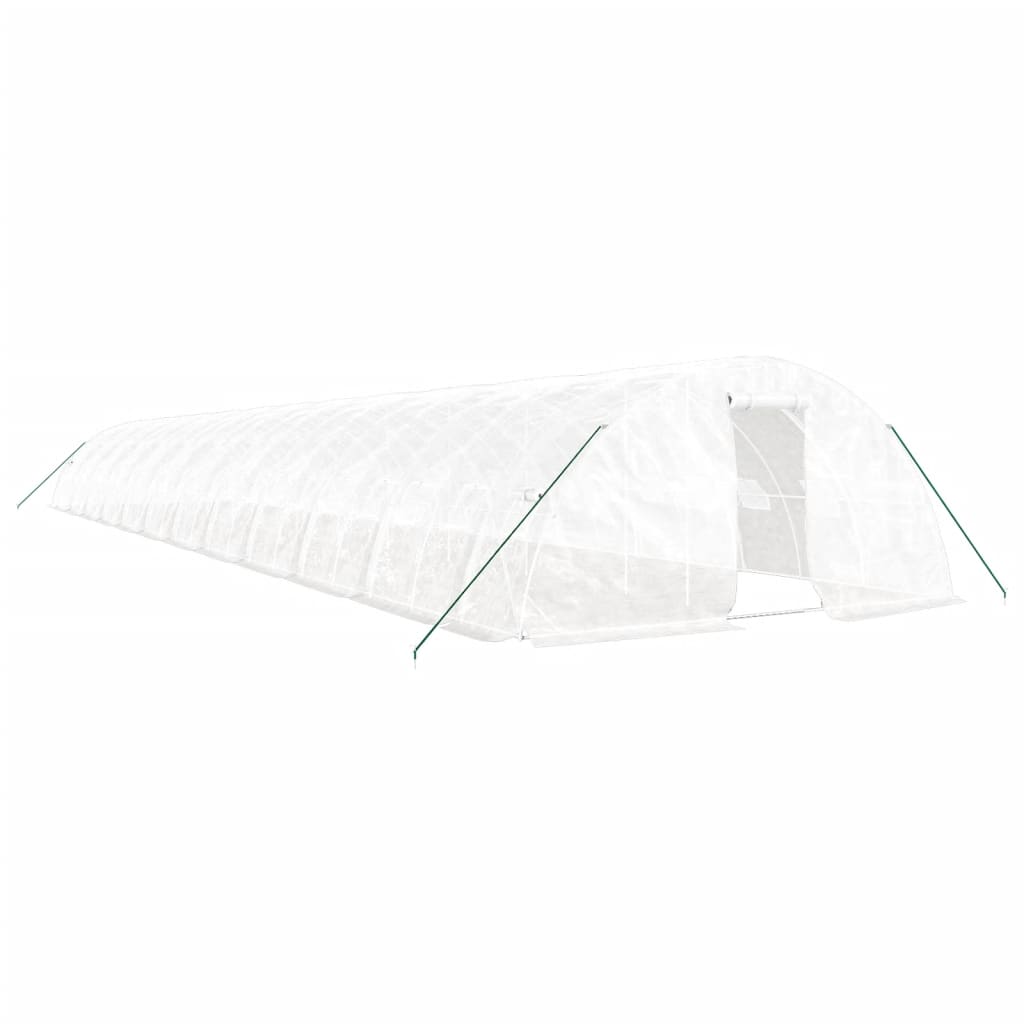 Šiltnamis su plieno rėmu, baltos spalvos, 24x5x2,3m, 120m²