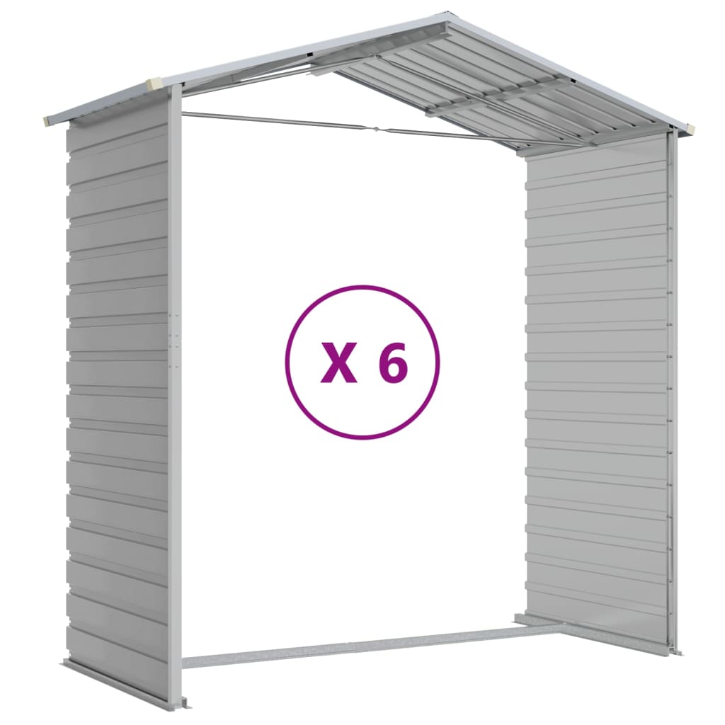 Shed CROMWELL, light grey, 191x555cm