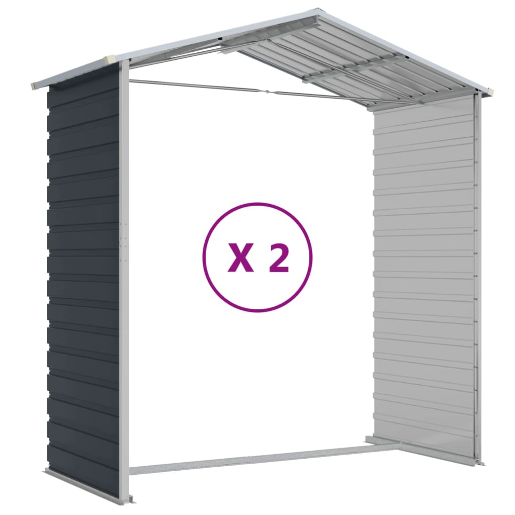 Shed CROMWELL, anthracite, 191x215cm