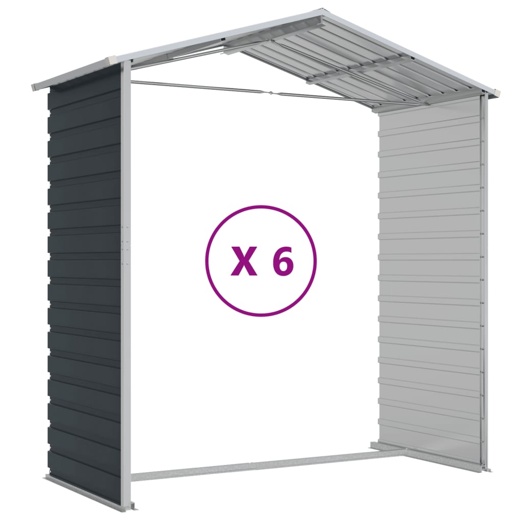 Shed CROMWELL, anthracite, 191x555cm