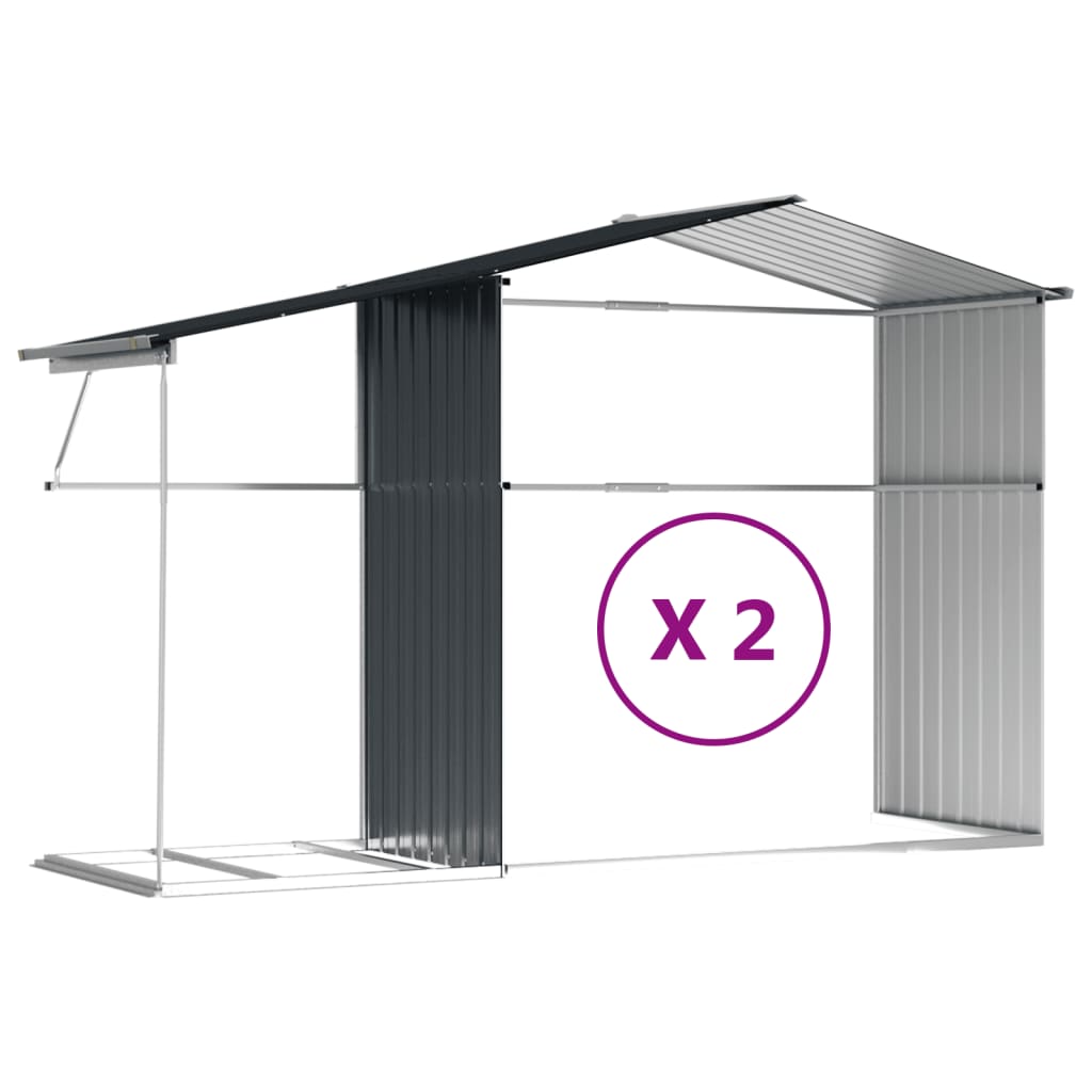 Shed CROMWELL, anthracite, 277x279cm