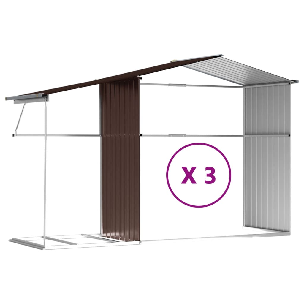 Shed CROMWELL, brown, 277x365.5cm
