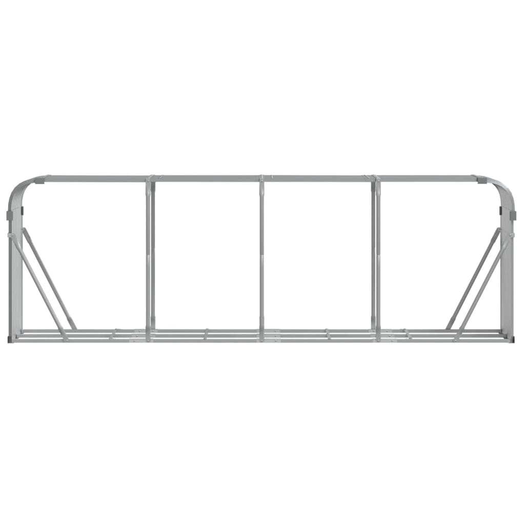 Log holder, light grey, 300x45x100cm, galvanized steel