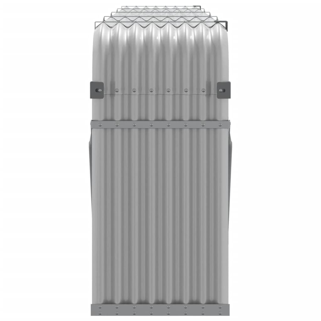 Log holder, light grey, 300x45x100cm, galvanized steel