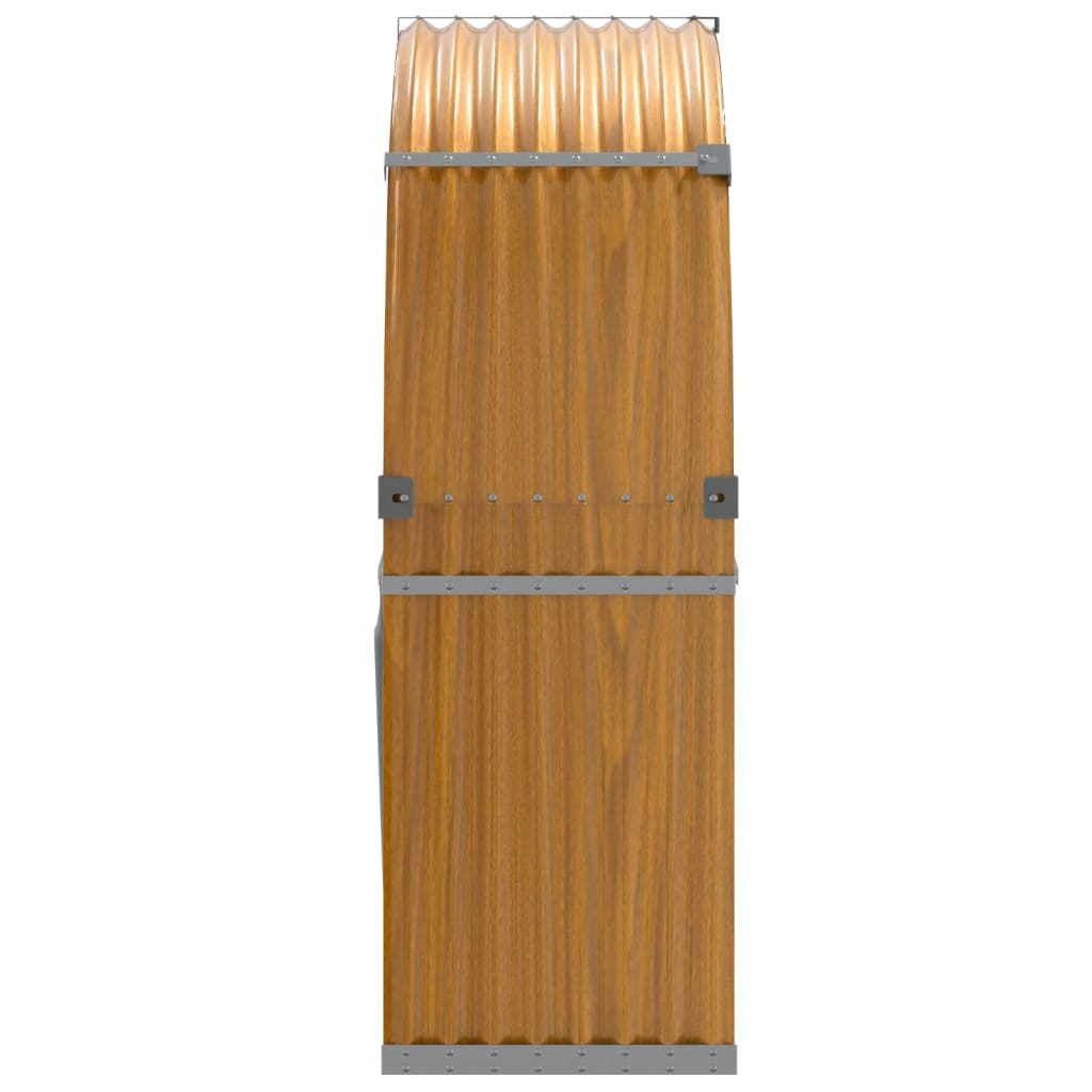 Malku statīvs, koka izskats, 120x45x140cm, cinkots tērauds