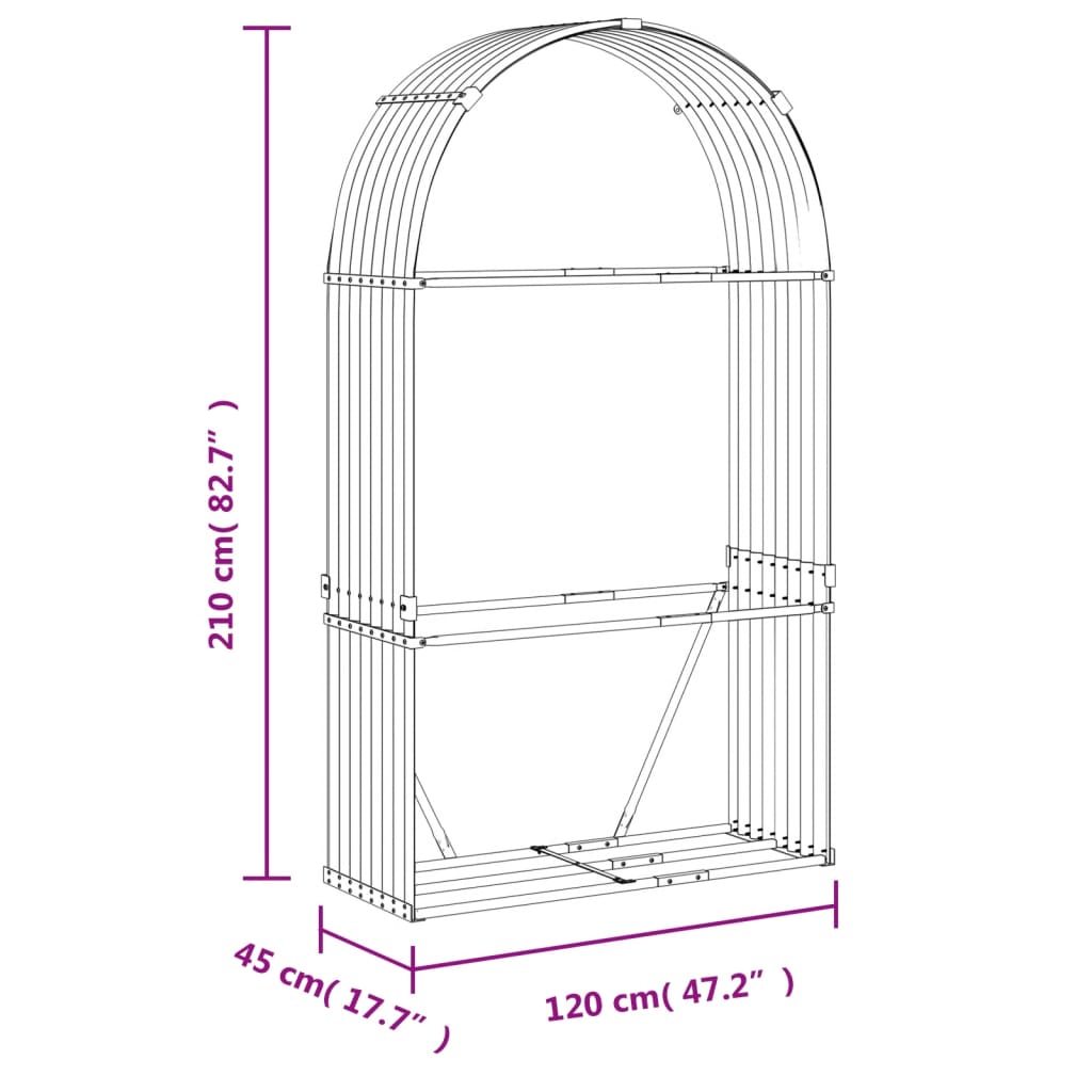 Malkų stovas, sidabrinis, 120x45x210cm, galvanizuotas plienas