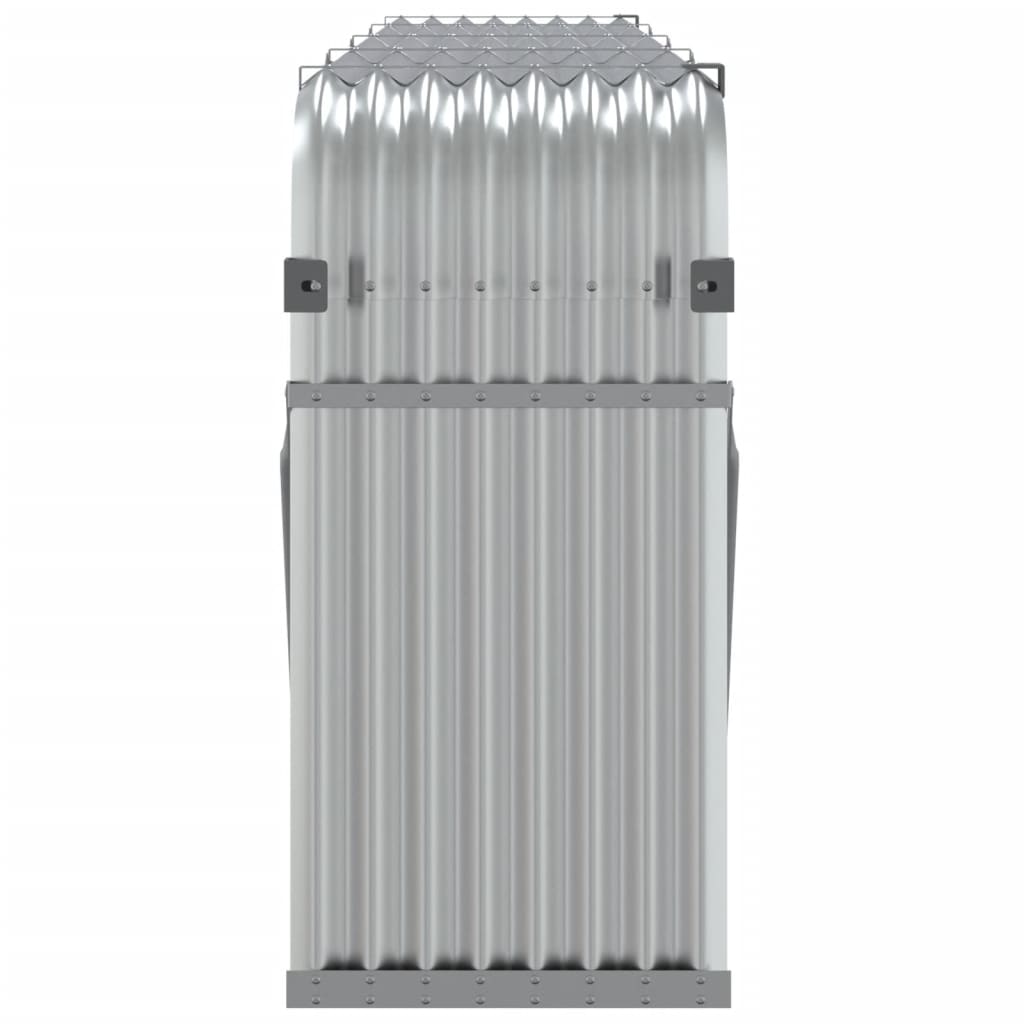 Firewood rack, silver, 300x45x100cm, galvanised steel