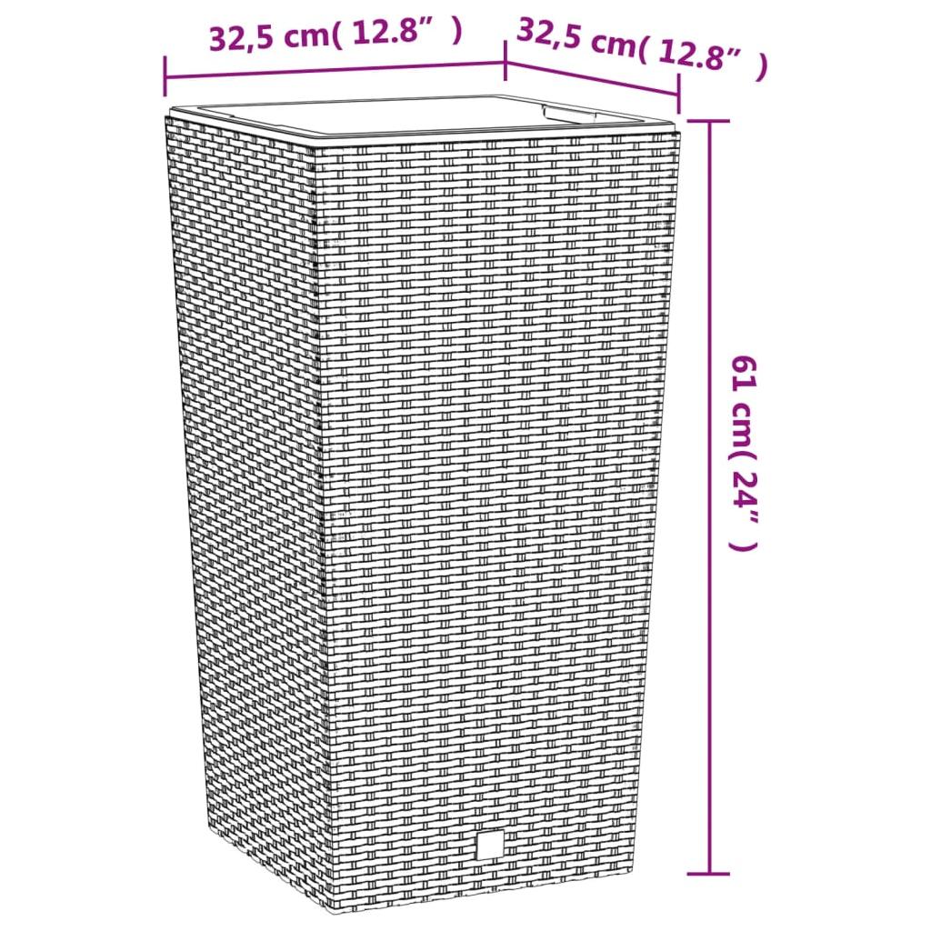 Lovelis su išimamu įdėklu, rudas, 21/49l, PP ratanas