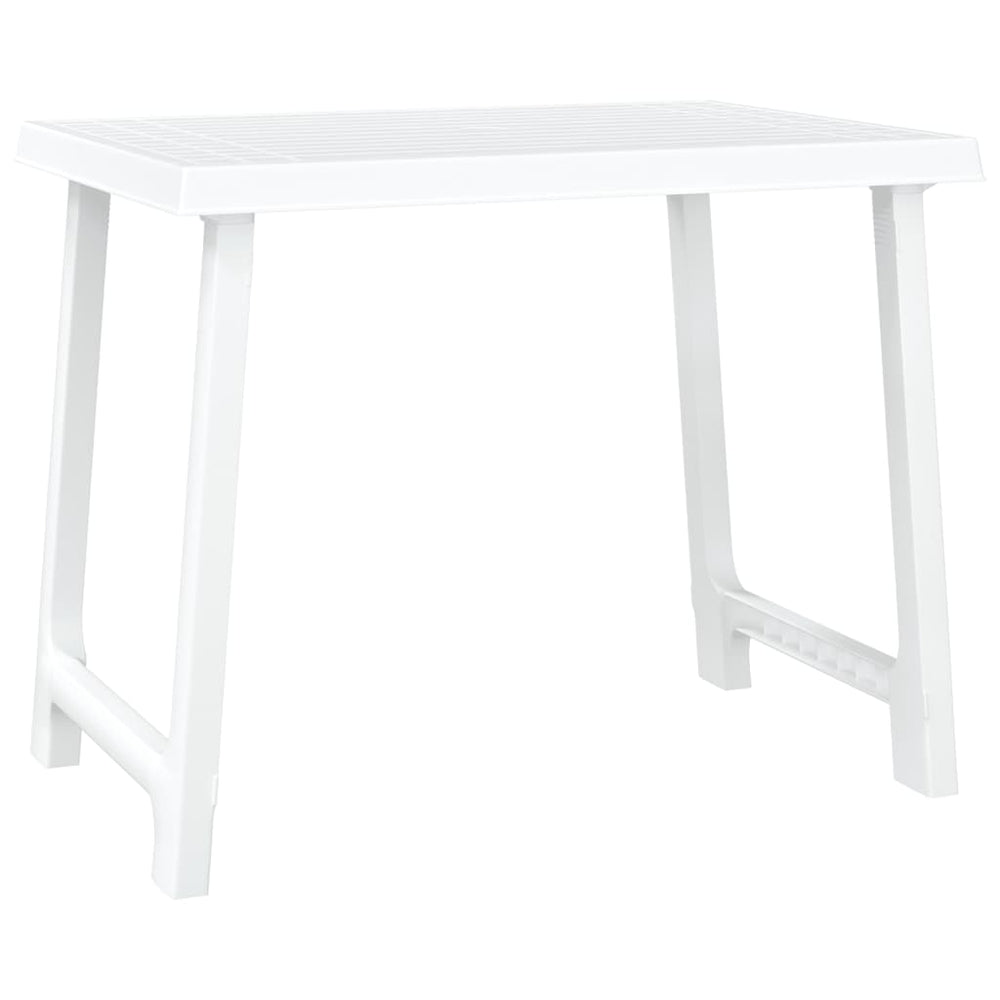Stovyklavimo stalas, baltas, 79x56x64cm, PP, medienos imitacija
