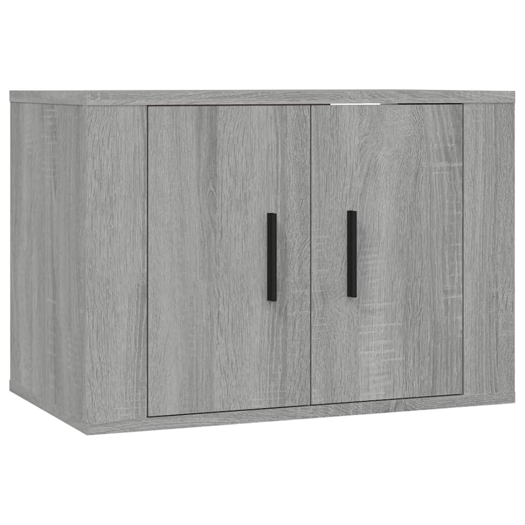 Sieninės TV spintelės, 2vnt., pilkos ąžuolo, 57x34,5x40cm