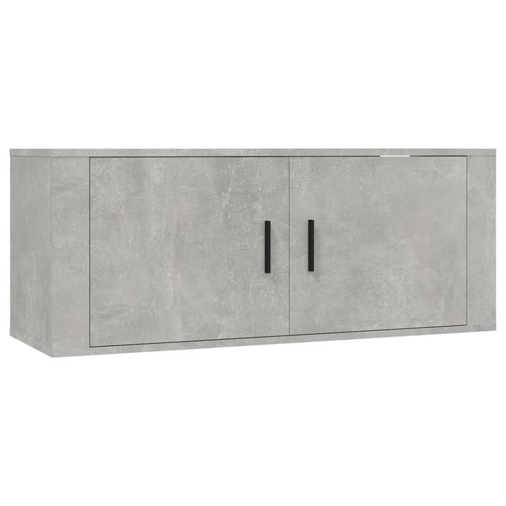 Sieninės TV spintelės, 2vnt., betono pilkos, 100x34,5x40cm