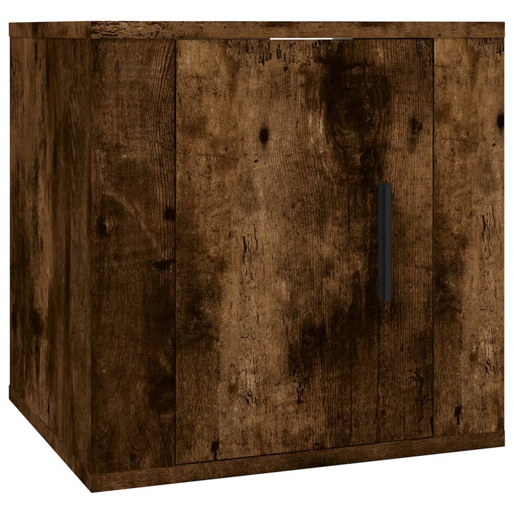 TV cabinet set, 3-piece, smoked oak, wood