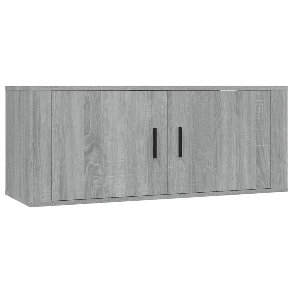 TV cabinet set, 7-piece, grey oak, engineered wood