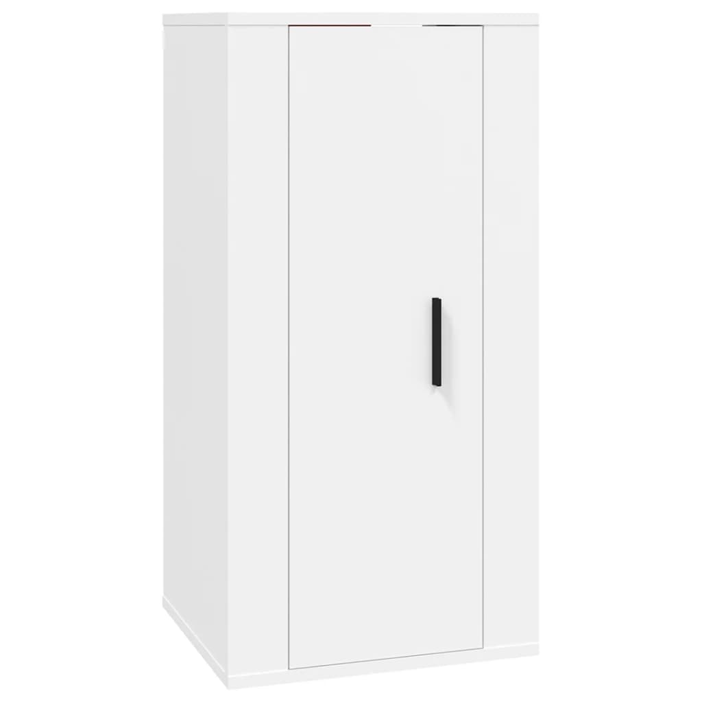 TV cabinet set, 5-piece, white, wood