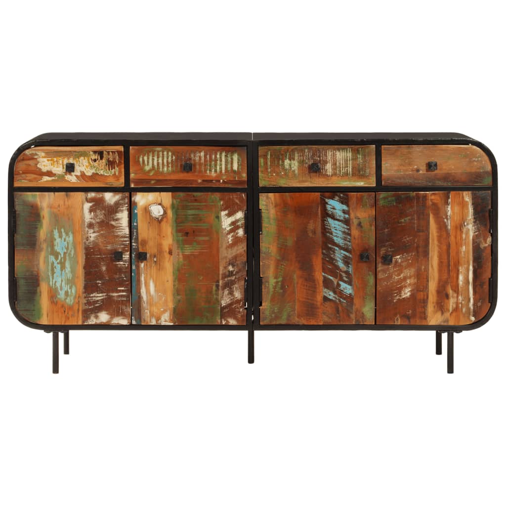 Šoninė spintelė, 140x35x70cm, perdirbta mediena ir metalas