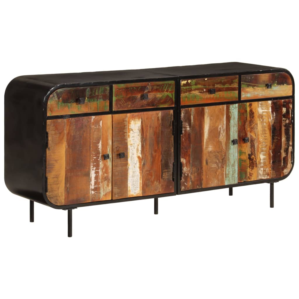 Šoninė spintelė, 140x35x70cm, perdirbta mediena ir metalas