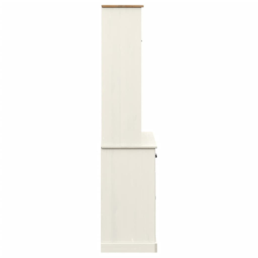 Komoda VIGO, balta, 78x40x175cm, pušies medienos masyvas