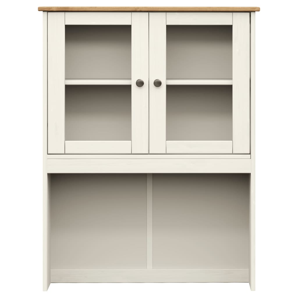 Kumode VIGO, balta, 78x40x175cm, priedes masīvkoks