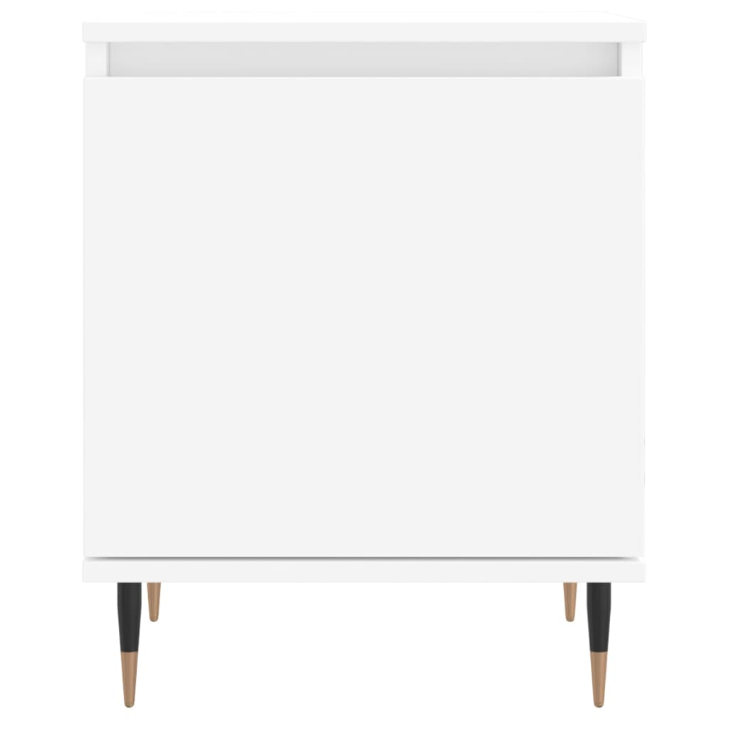 Naktinės spintelės, 2vnt., baltos, 40x30x50cm, apdirbta mediena