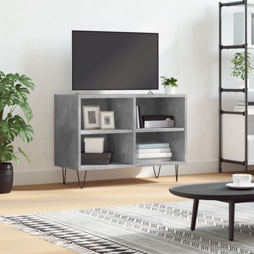 TV cabinet, concrete gray, 69.5x30x50cm, wood