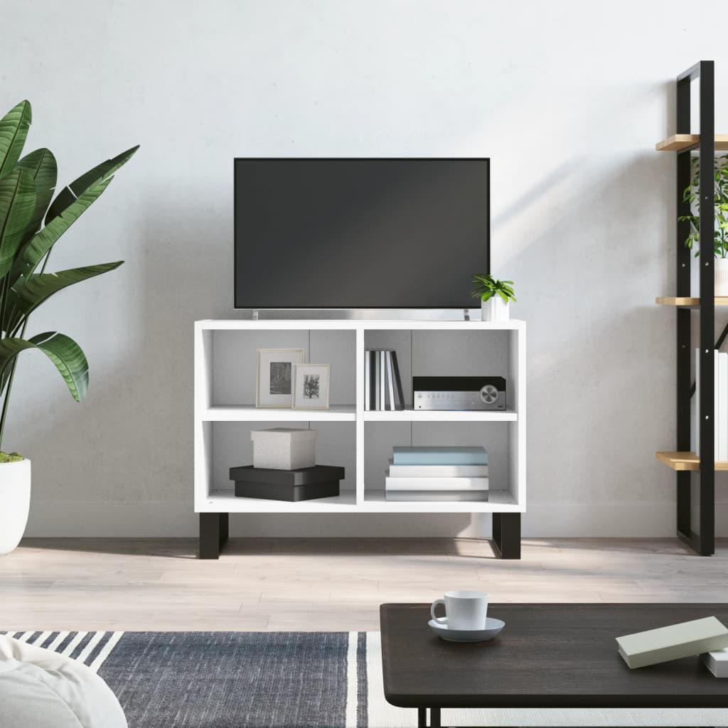 TV cabinet, white, 69.5x30x50cm, engineered wood