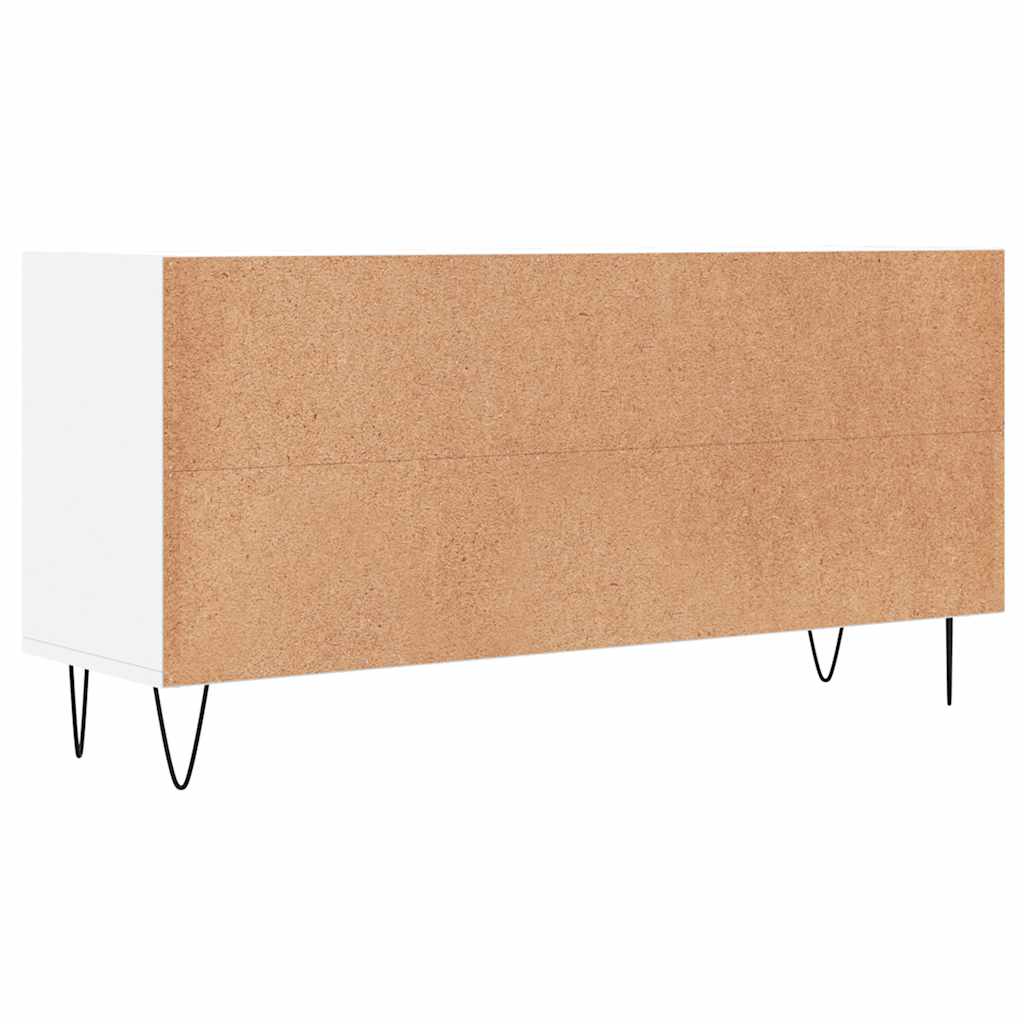 TV cabinet, white, 103.5x30x50cm, engineered wood