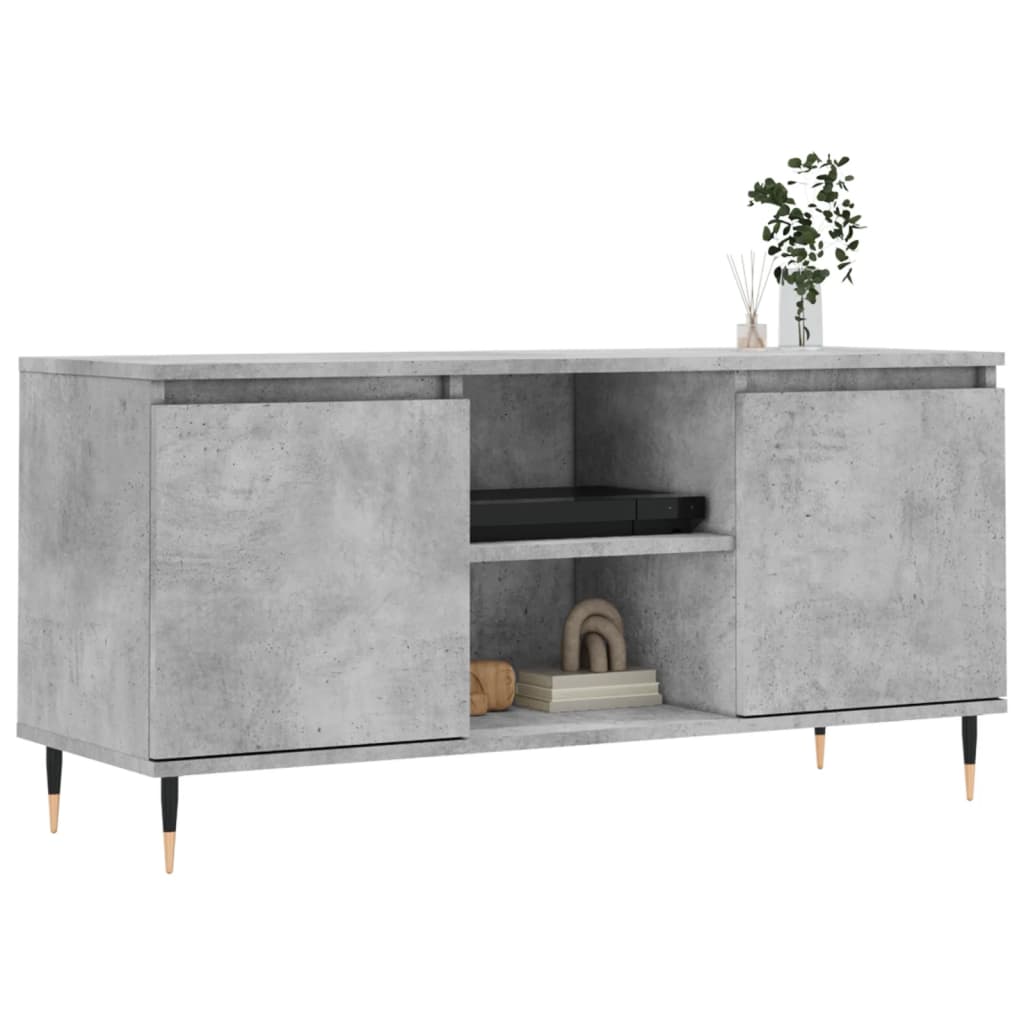 TV unit, concrete grey, 104x35x50cm, wood