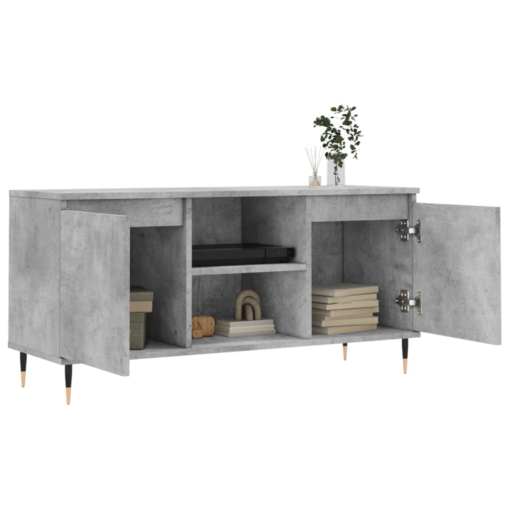 TV unit, concrete grey, 104x35x50cm, wood