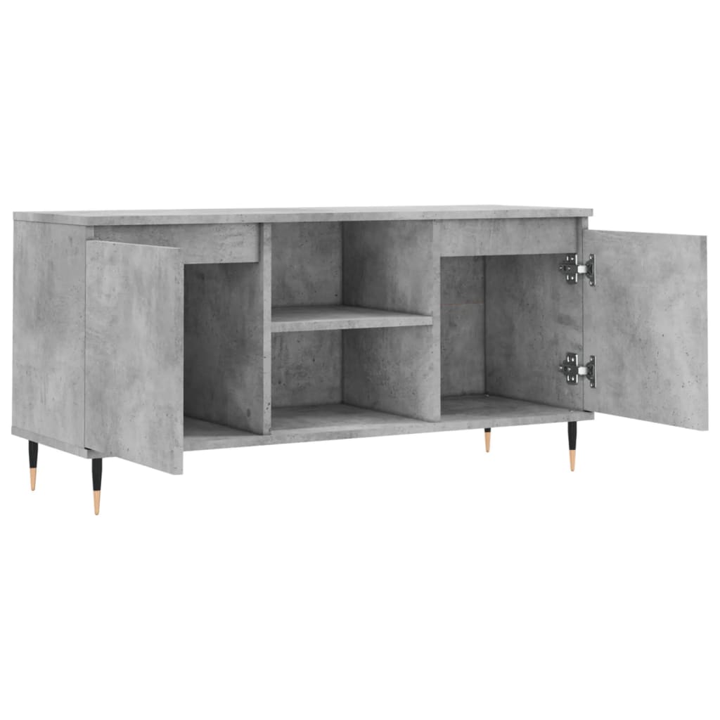 TV unit, concrete grey, 104x35x50cm, wood