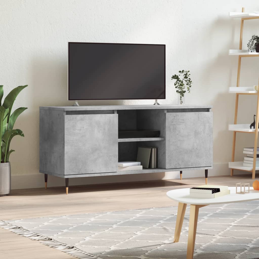 TV unit, concrete grey, 104x35x50cm, wood