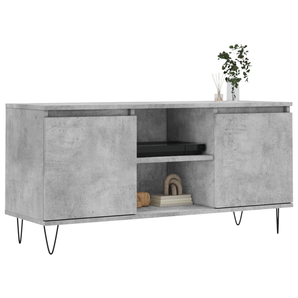 TV unit, concrete grey, 104x35x50cm, wood